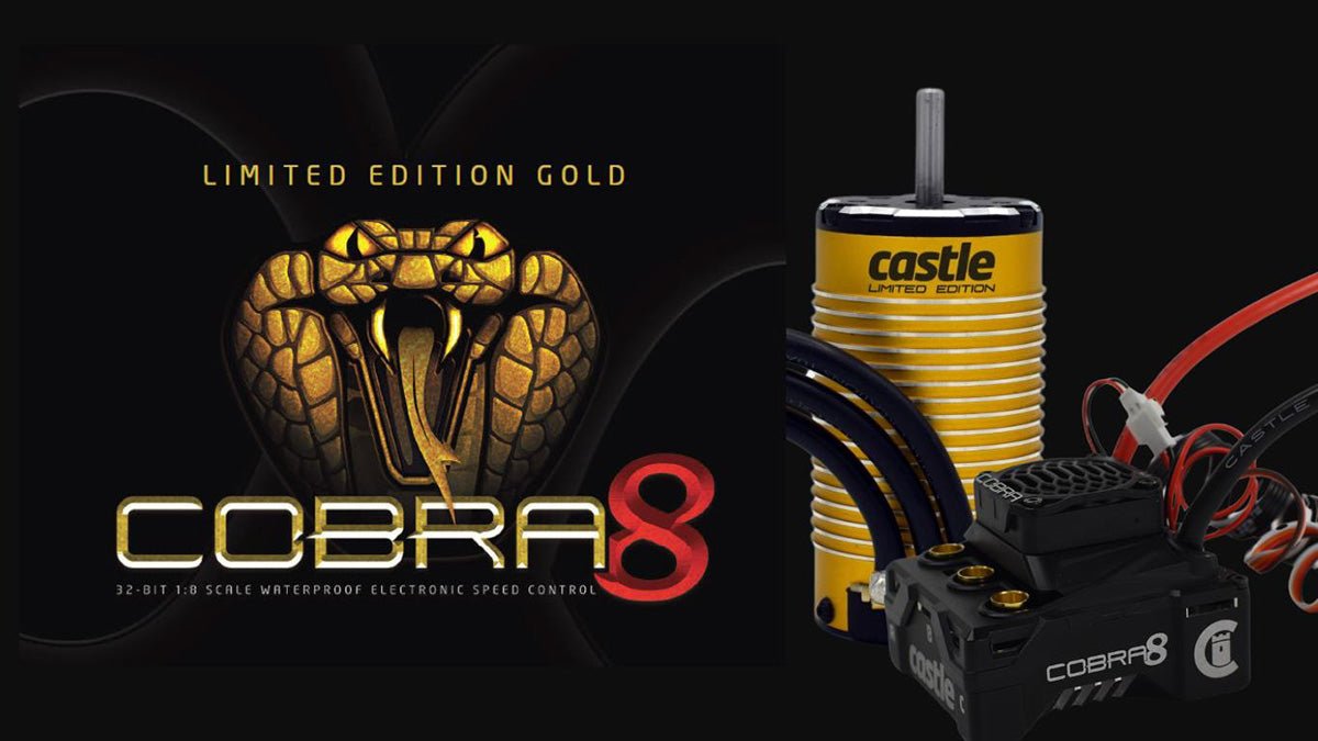 Cobra 8, 25.2V ESC w/ Limited Edition Gold 1515-2200kV V2 - Dirt Cheap RC SAVING YOU MONEY, ONE PART AT A TIME