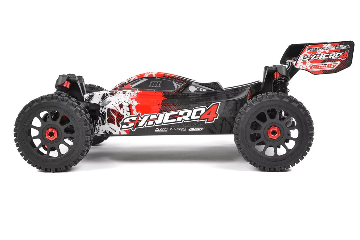 Syncro-4 1/8 4S Brushless Off Road Buggy, RTR, Red