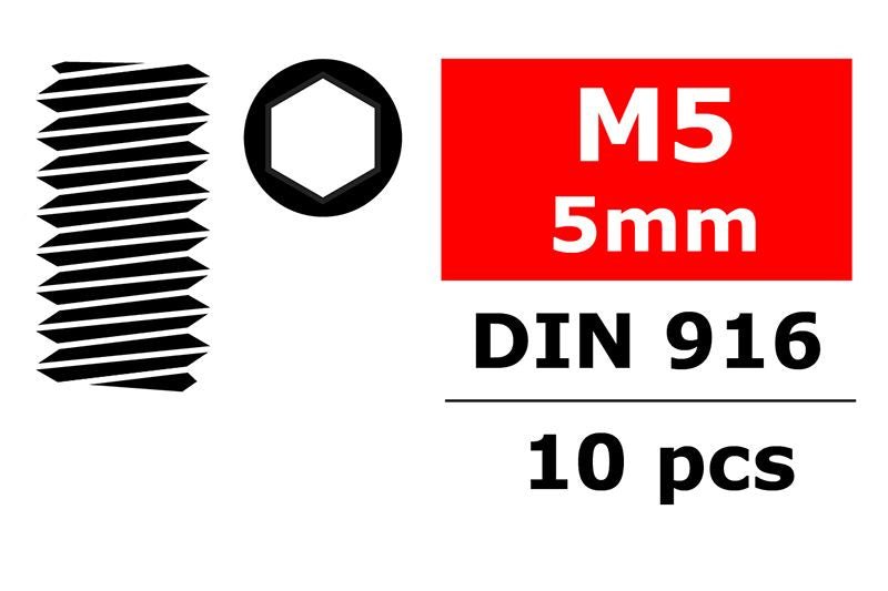 Steel Set Screws M5 x 5mm, Hex 10pcs - Dirt Cheap RC SAVING YOU MONEY, ONE PART AT A TIME