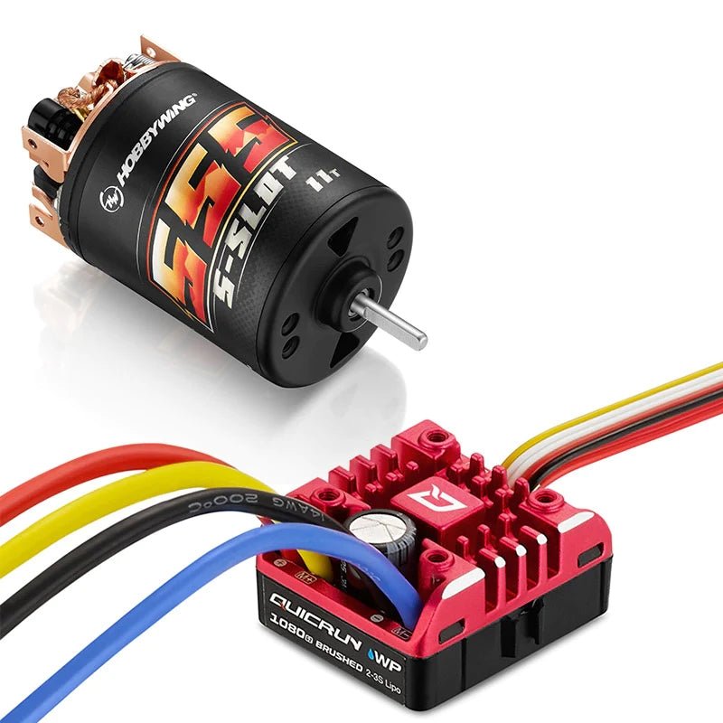 QuicRun 1080 G2 ESC + Brushed 555, 11T Motor Combo - Dirt Cheap RC SAVING YOU MONEY, ONE PART AT A TIME