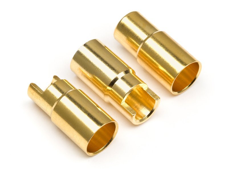 Female Gold Connectors (6.0mm Dia) (3pcs) - Dirt Cheap RC SAVING YOU MONEY, ONE PART AT A TIME