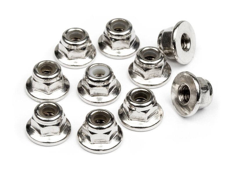 Flanged Lock Nut M3 (10pcs) - Dirt Cheap RC SAVING YOU MONEY, ONE PART AT A TIME