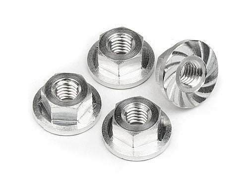 Serrated Flange Nut M4X10.8mm (4pcs) - Dirt Cheap RC SAVING YOU MONEY, ONE PART AT A TIME