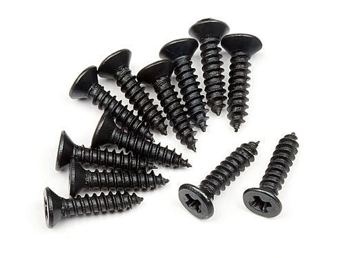 Tp. Flat Head Screw M2.6X12mm (12pcs) Bullet MT/ST - Dirt Cheap RC SAVING YOU MONEY, ONE PART AT A TIME