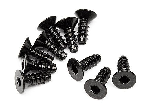 Tp. Flat Head Screw M3X8mm (Hex Socket/10pcs) - Dirt Cheap RC SAVING YOU MONEY, ONE PART AT A TIME