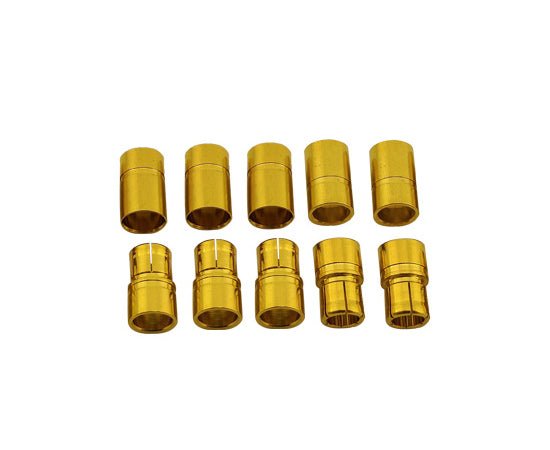 8mm Gold Plated Banana Plugs, Male & Female (5 pair) - Dirt Cheap RC SAVING YOU MONEY, ONE PART AT A TIME