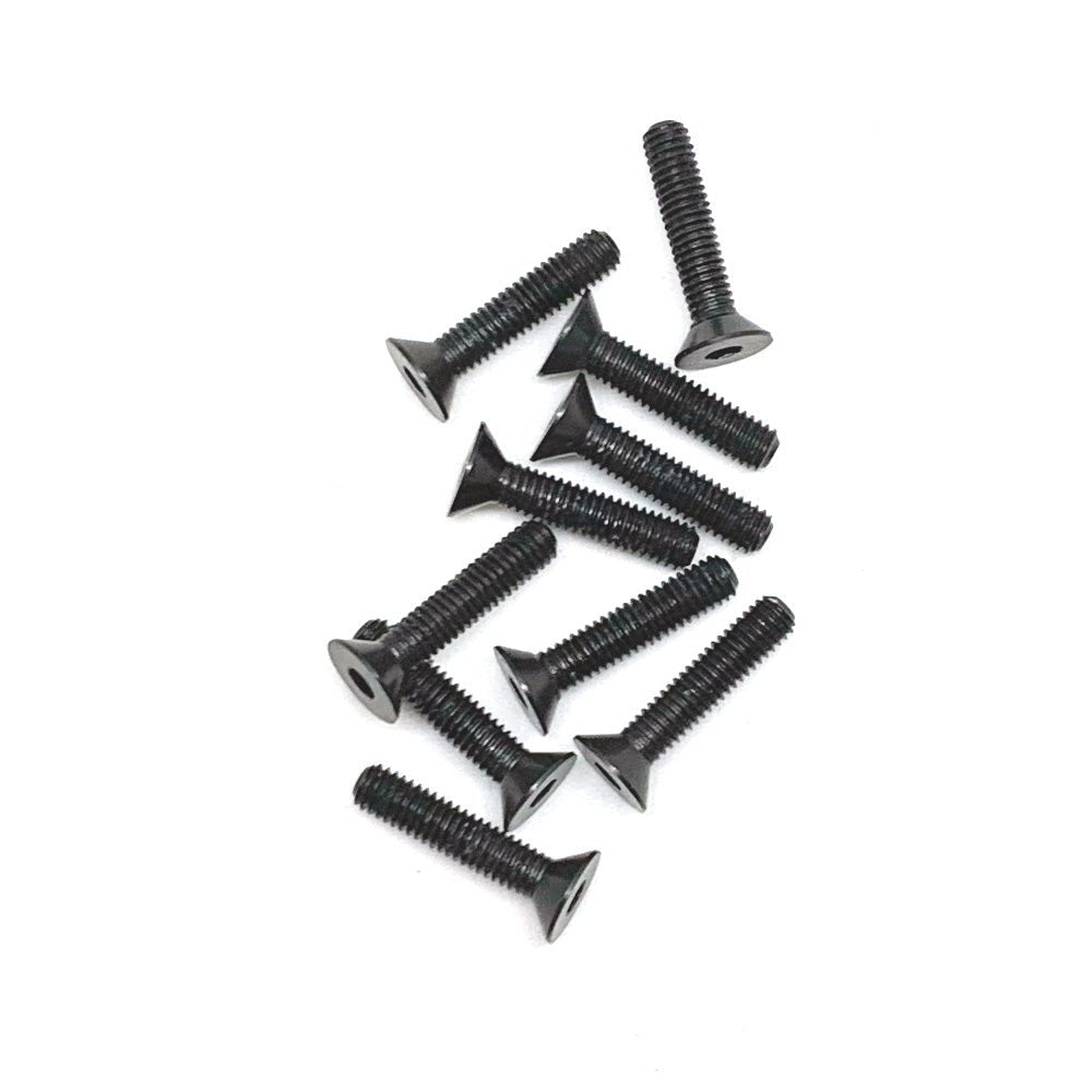 Aluminum Alloy Flat Head Screw 3x14mm Black (10pcs) - Dirt Cheap RC SAVING YOU MONEY, ONE PART AT A TIME