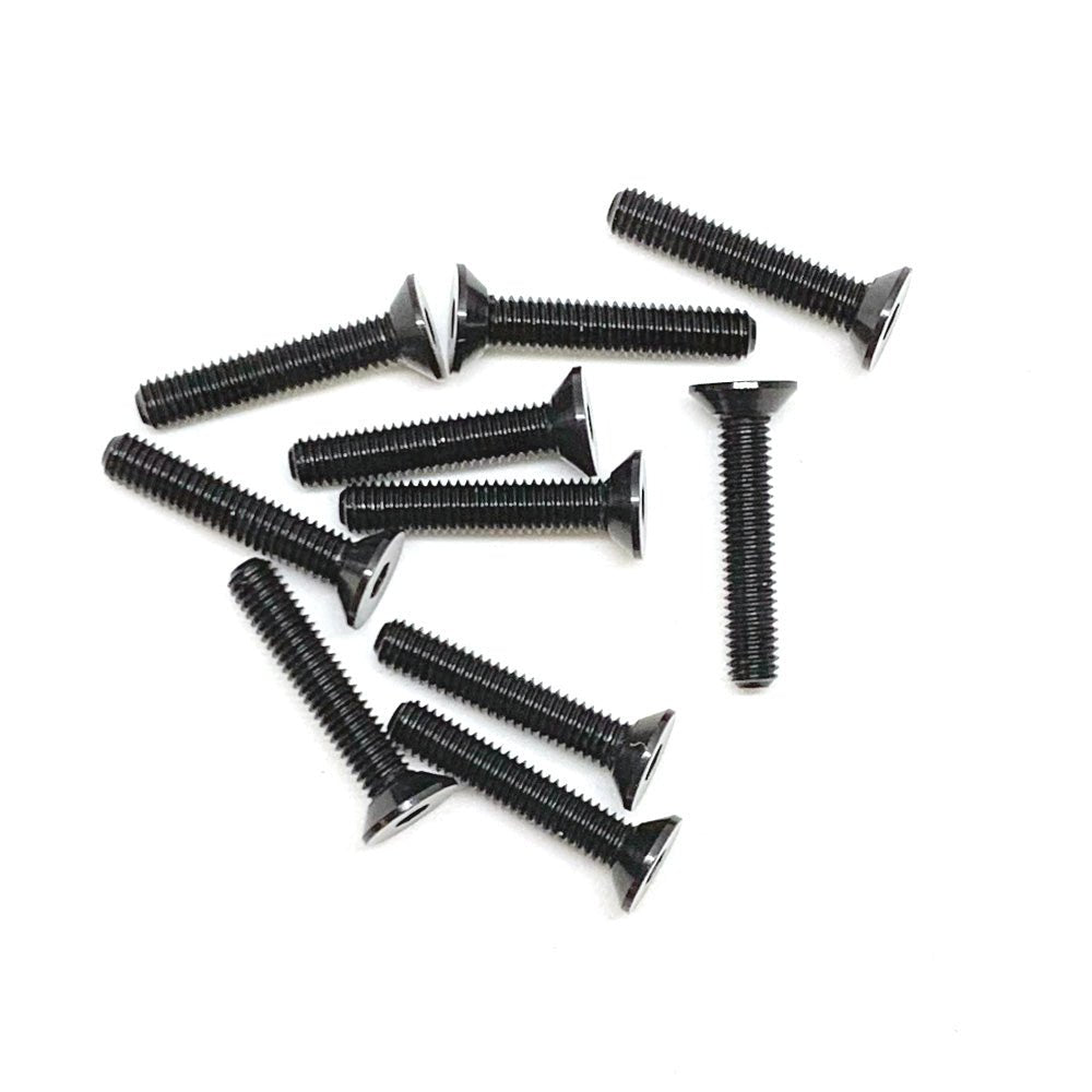 Aluminum Alloy Flat Head Screw 3x16mm Black (10pcs) - Dirt Cheap RC SAVING YOU MONEY, ONE PART AT A TIME