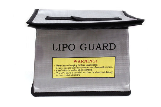 Lipo Battery Charging Safety Bag 215x145x165mm with Zipper - Dirt Cheap RC SAVING YOU MONEY, ONE PART AT A TIME