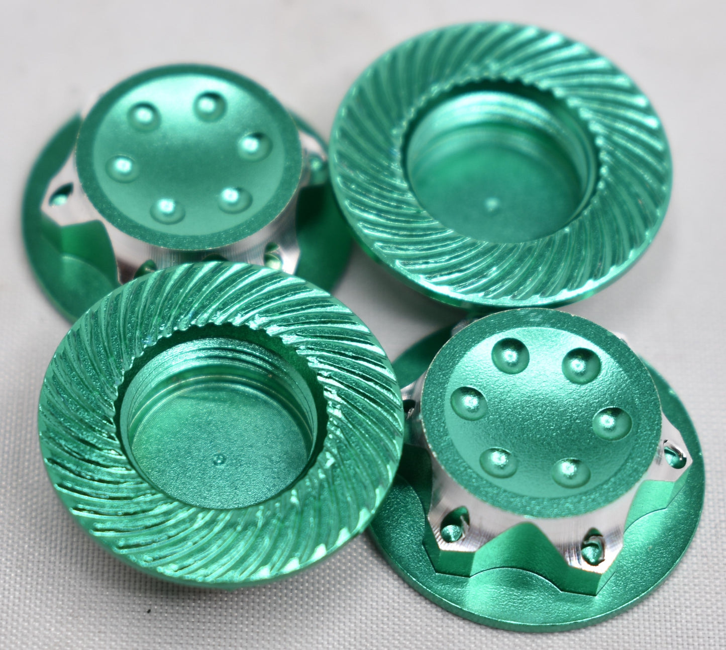 For ARRMA OR TRAXXAS 17mm HEX Nut Aluminum Wheel Hub Covers Set of 4 - Dirt Cheap RC SAVING YOU MONEY, ONE PART AT A TIME