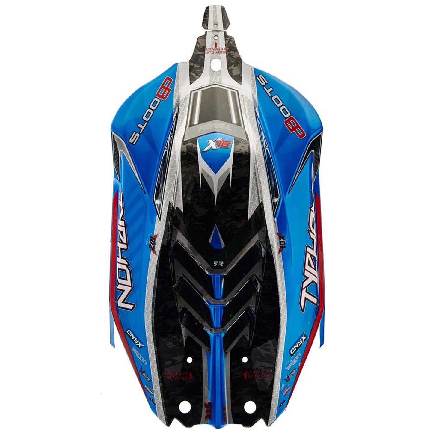 1/8 Painted Body with Decals, Blue: TYPHON 6S BLX - Dirt Cheap RC SAVING YOU MONEY, ONE PART AT A TIME