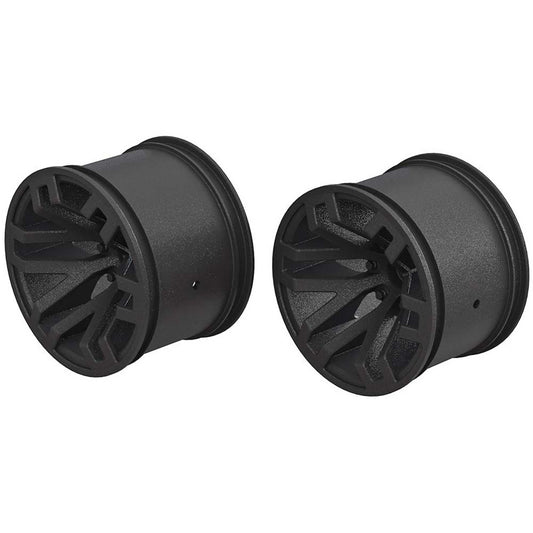 1/10 Monster Truck Front/Rear 2.8 Wheels, 14mm Hex, Black (2)