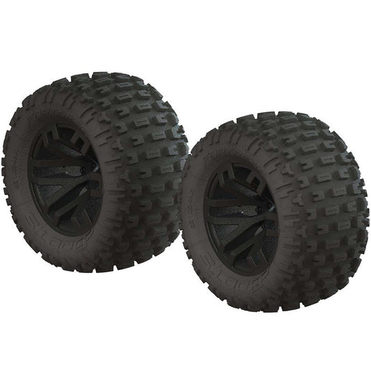 1/10 dBoots Fortress MT 2.2/3.0 Pre-Mounted Tires, 14mm Hex, Black (2) - Dirt Cheap RC SAVING YOU MONEY, ONE PART AT A TIME