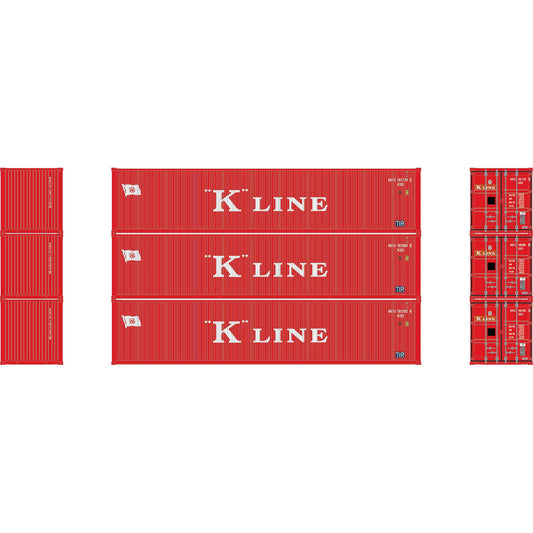 N 40' Corrugated Low-Cube Container, K Line #1 (3) - Dirt Cheap RC SAVING YOU MONEY, ONE PART AT A TIME