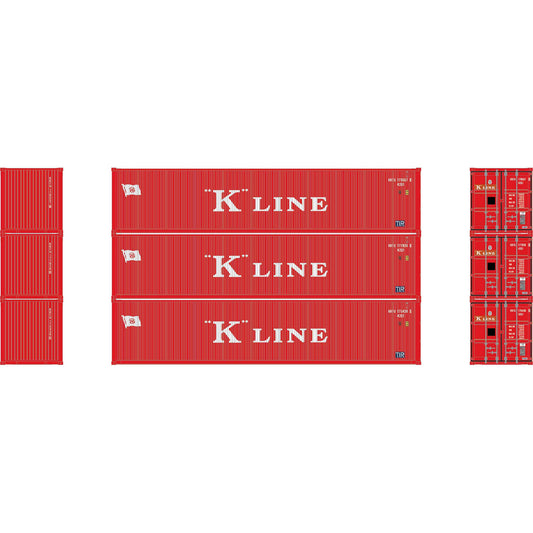 N 40' Corrugated Low-Cube Container, K Line #2 (3) - Dirt Cheap RC SAVING YOU MONEY, ONE PART AT A TIME