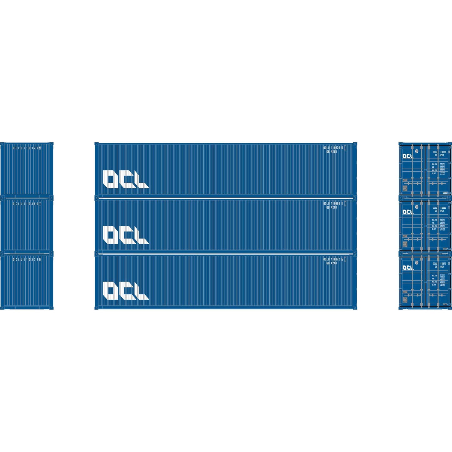 N 40' Corrugated Low-Cube Container, OCLU #1 (3) - Dirt Cheap RC SAVING YOU MONEY, ONE PART AT A TIME