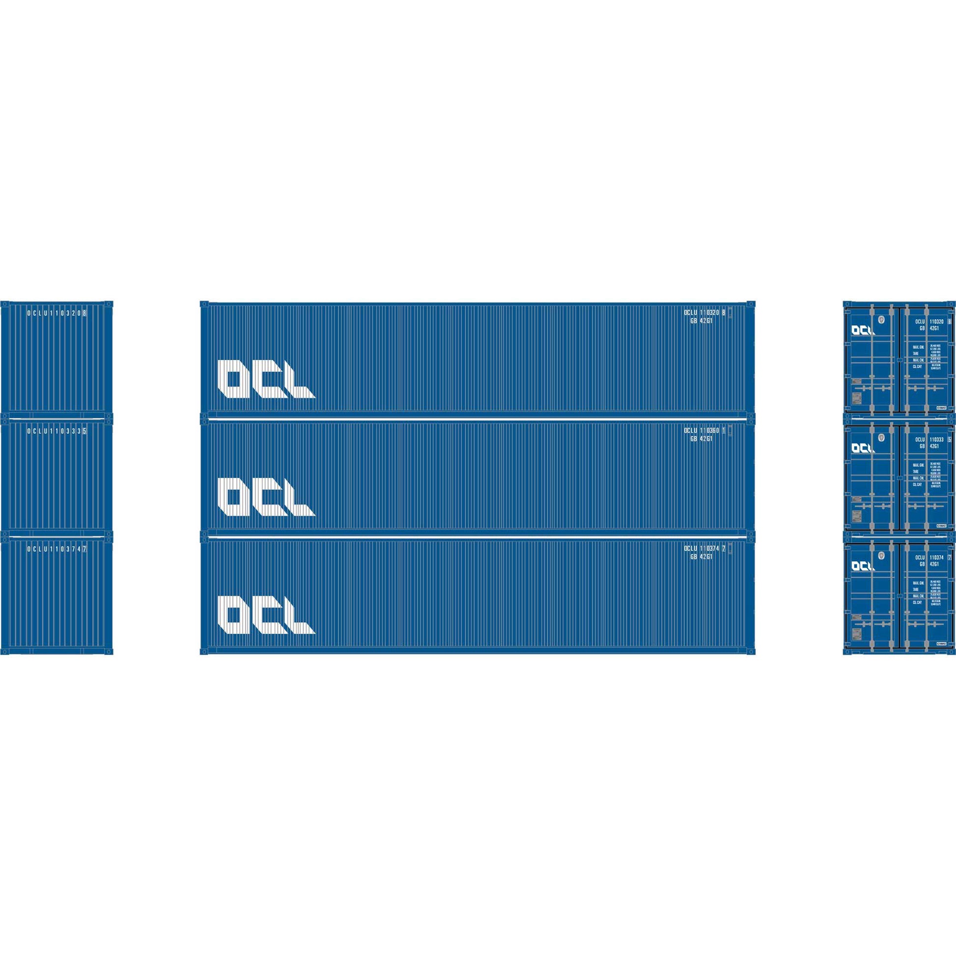 N 40' Corrugated Low-Cube Container, OCLU #2 (3) - Dirt Cheap RC SAVING YOU MONEY, ONE PART AT A TIME