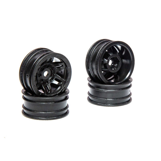 1.0 Rockster Wheels Black (4): SCX24, AX24