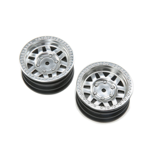 1/10 KMC Machete 1.9 Wheels, 12mm Hex, Satin Silver (2) - Dirt Cheap RC SAVING YOU MONEY, ONE PART AT A TIME