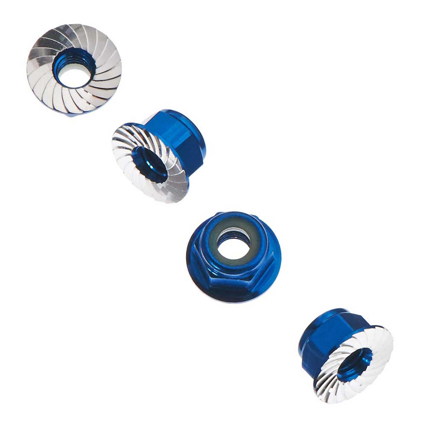 Wheel Nut M4 Serrated Blue (4) - Dirt Cheap RC SAVING YOU MONEY, ONE PART AT A TIME