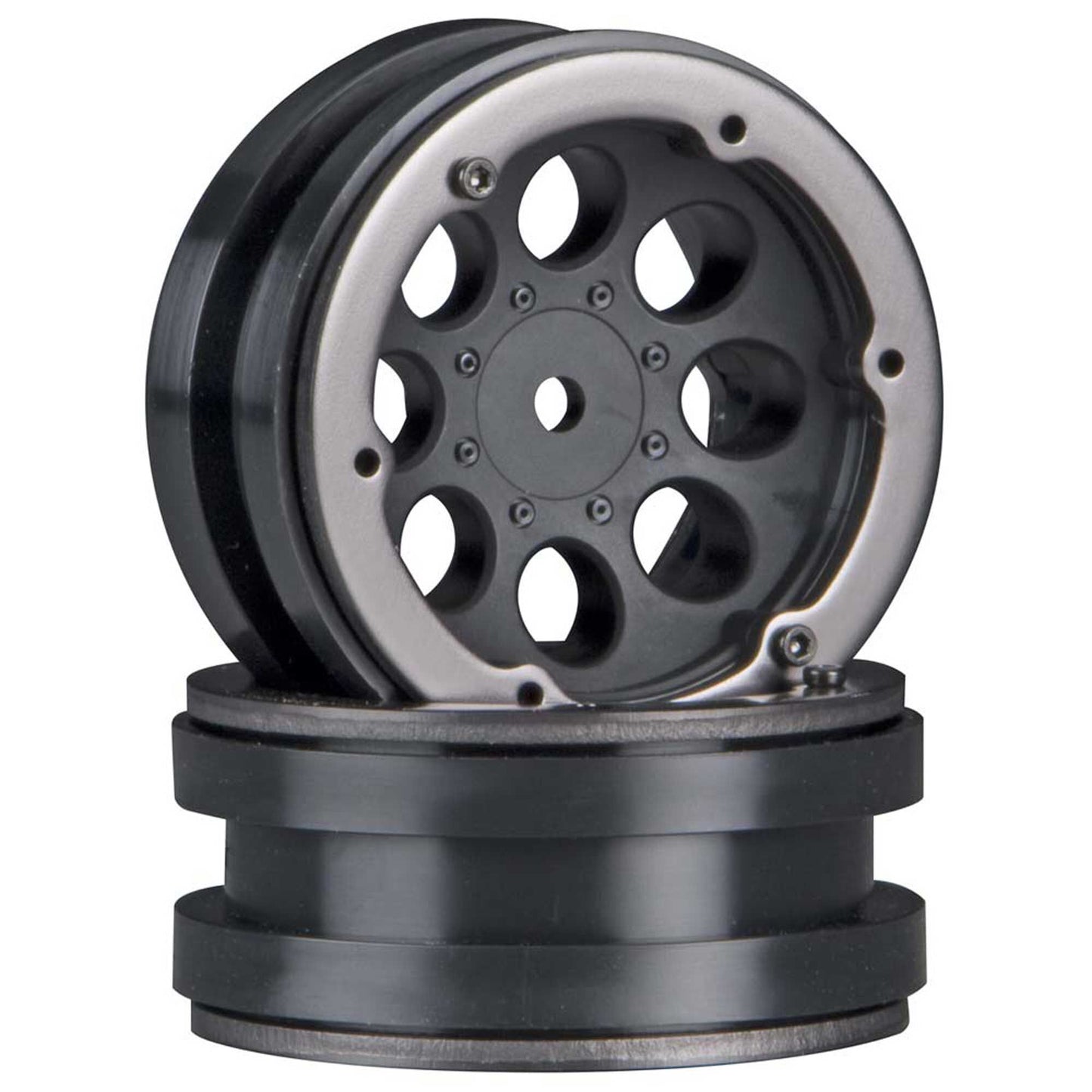 1/10 8-Hole 1.9 Beadlock Wheels, 12mm Hex, Black (2) - Dirt Cheap RC SAVING YOU MONEY, ONE PART AT A TIME