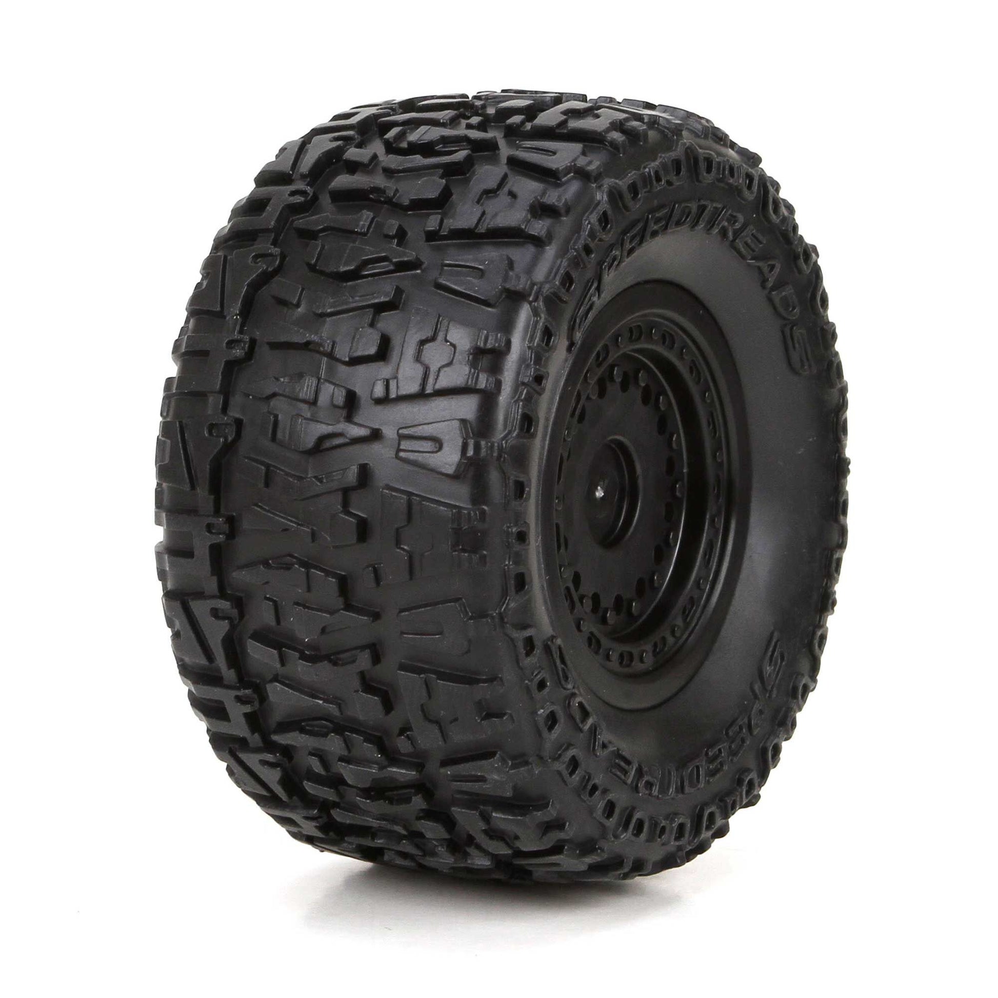 Front/Rear Premount Tire: 1/18 4WD Ruckus (2) - Dirt Cheap RC SAVING YOU MONEY, ONE PART AT A TIME