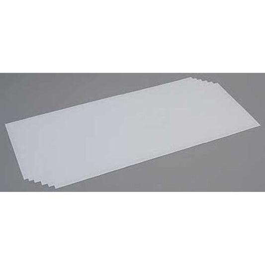 White Sheet .020 x 8 x 21 (6) - Dirt Cheap RC SAVING YOU MONEY, ONE PART AT A TIME