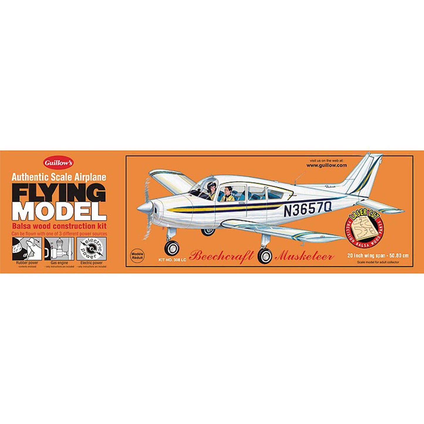 Beechcraft Musketeer Laser Cut Kit, 20" - Dirt Cheap RC SAVING YOU MONEY, ONE PART AT A TIME