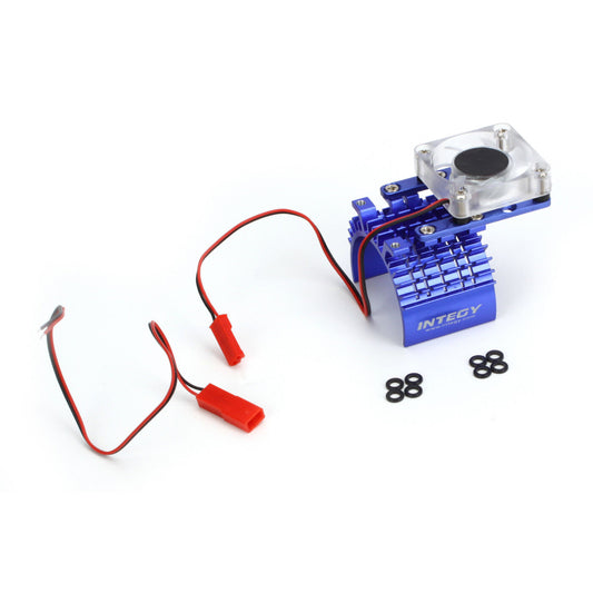 Motor Heatsink and Cooling Fan, Blue - Dirt Cheap RC SAVING YOU MONEY, ONE PART AT A TIME