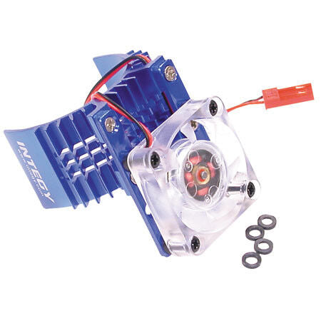 Motor Heatsink & Fan, Blue: Traxxas Slash, Stampede, Rustler, Bandit 2WD - Dirt Cheap RC SAVING YOU MONEY, ONE PART AT A TIME