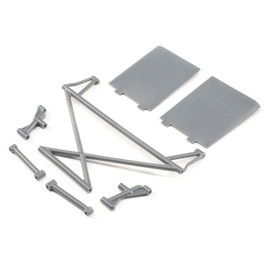 Rear Tower Support, X-Bar, Mud Guards, Gray: Rock Rey - Dirt Cheap RC SAVING YOU MONEY, ONE PART AT A TIME