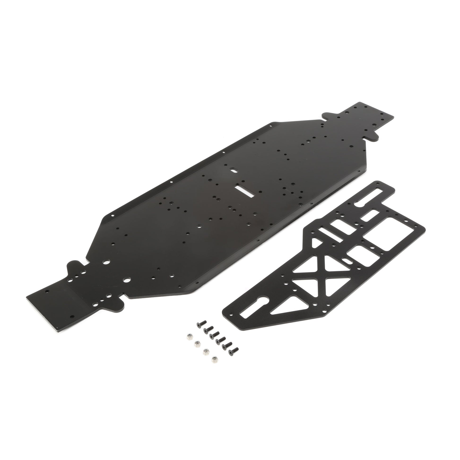 Chassis w Brace plate 4mm Black  DBXL-E - Dirt Cheap RC SAVING YOU MONEY, ONE PART AT A TIME