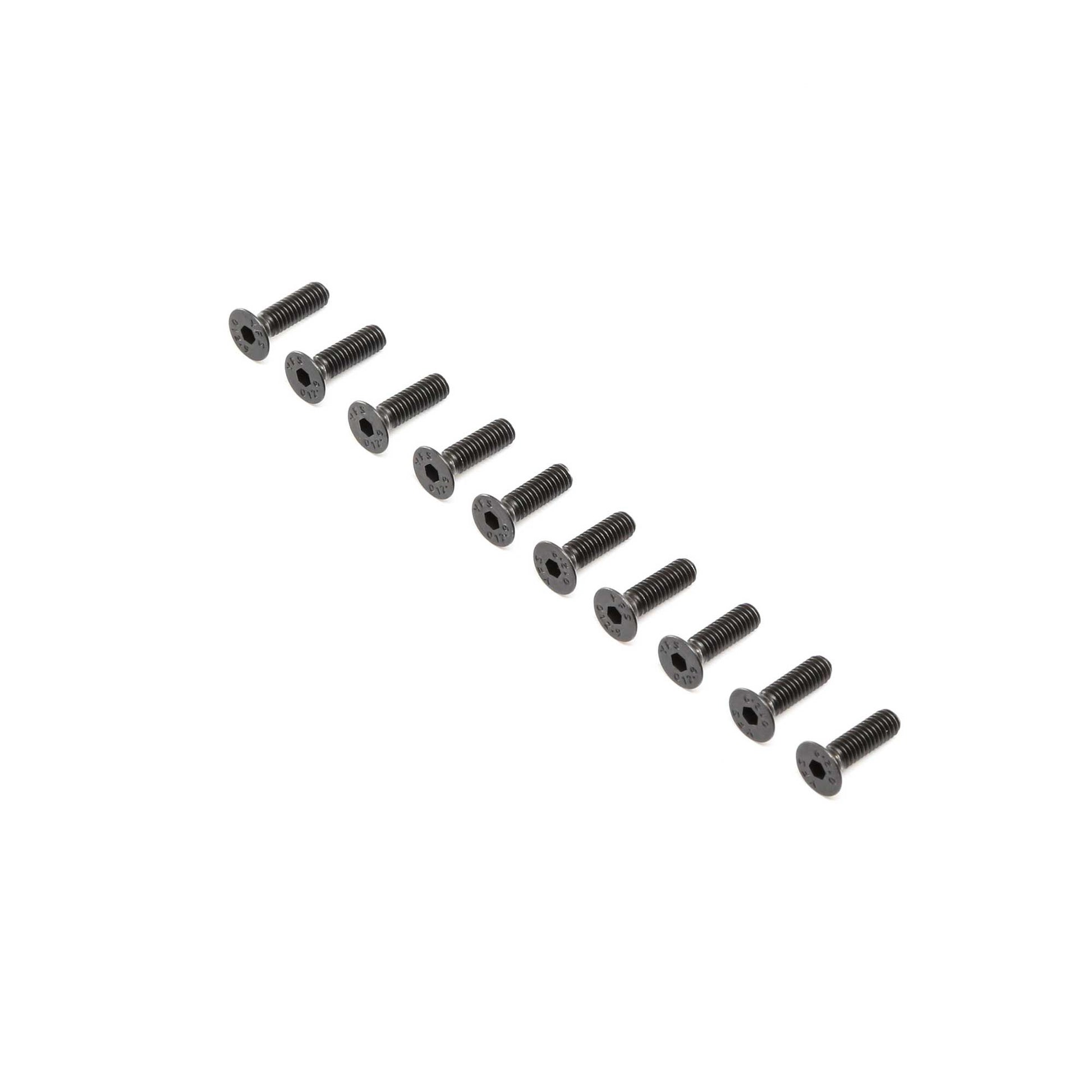 Flat Head Screws, Steel, Black Oxide,  M4 x 14mm (10) - Dirt Cheap RC SAVING YOU MONEY, ONE PART AT A TIME