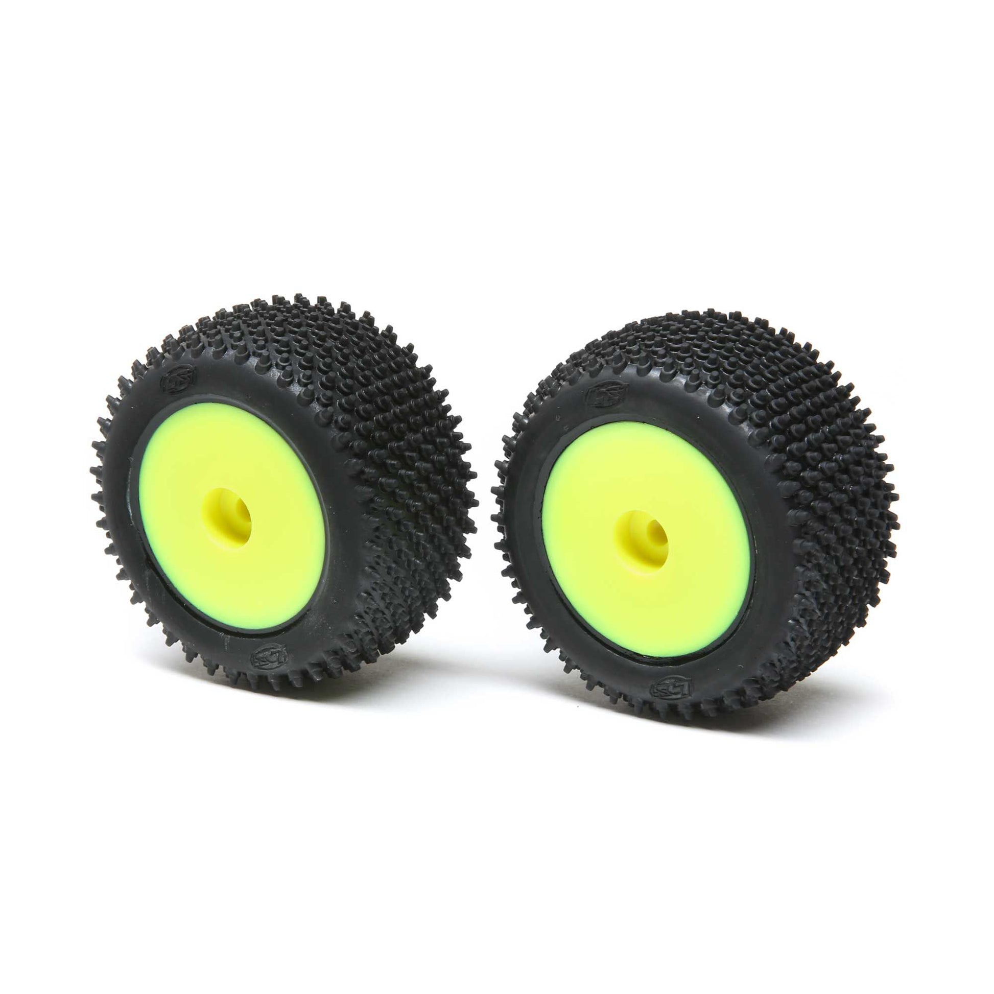 Step Pin Mounted Rear Tires, Yellow (2): Mini-T 2.0 - Dirt Cheap RC SAVING YOU MONEY, ONE PART AT A TIME