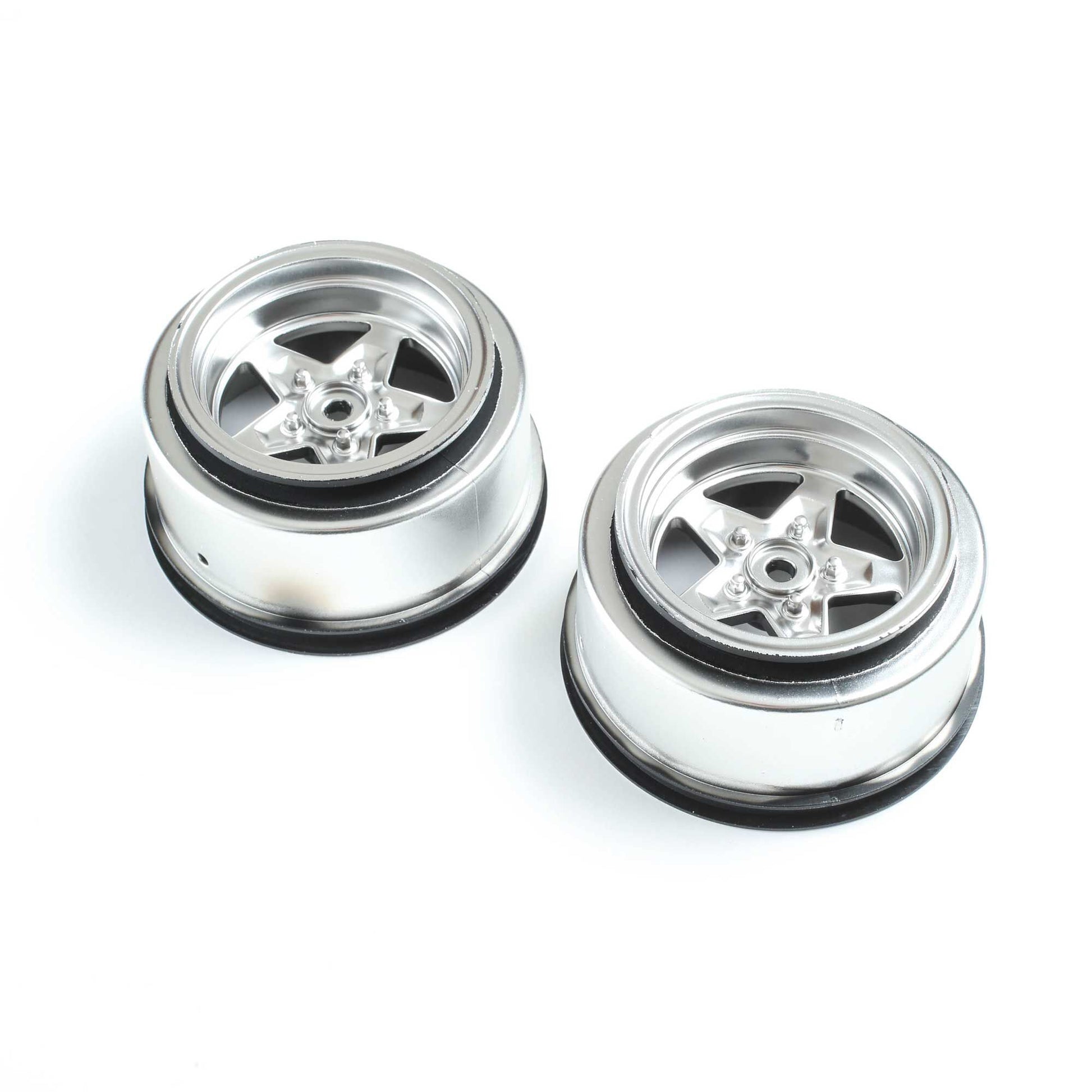 Rear Wheel, Satin Chrome (2): 22S Drag - Dirt Cheap RC SAVING YOU MONEY, ONE PART AT A TIME