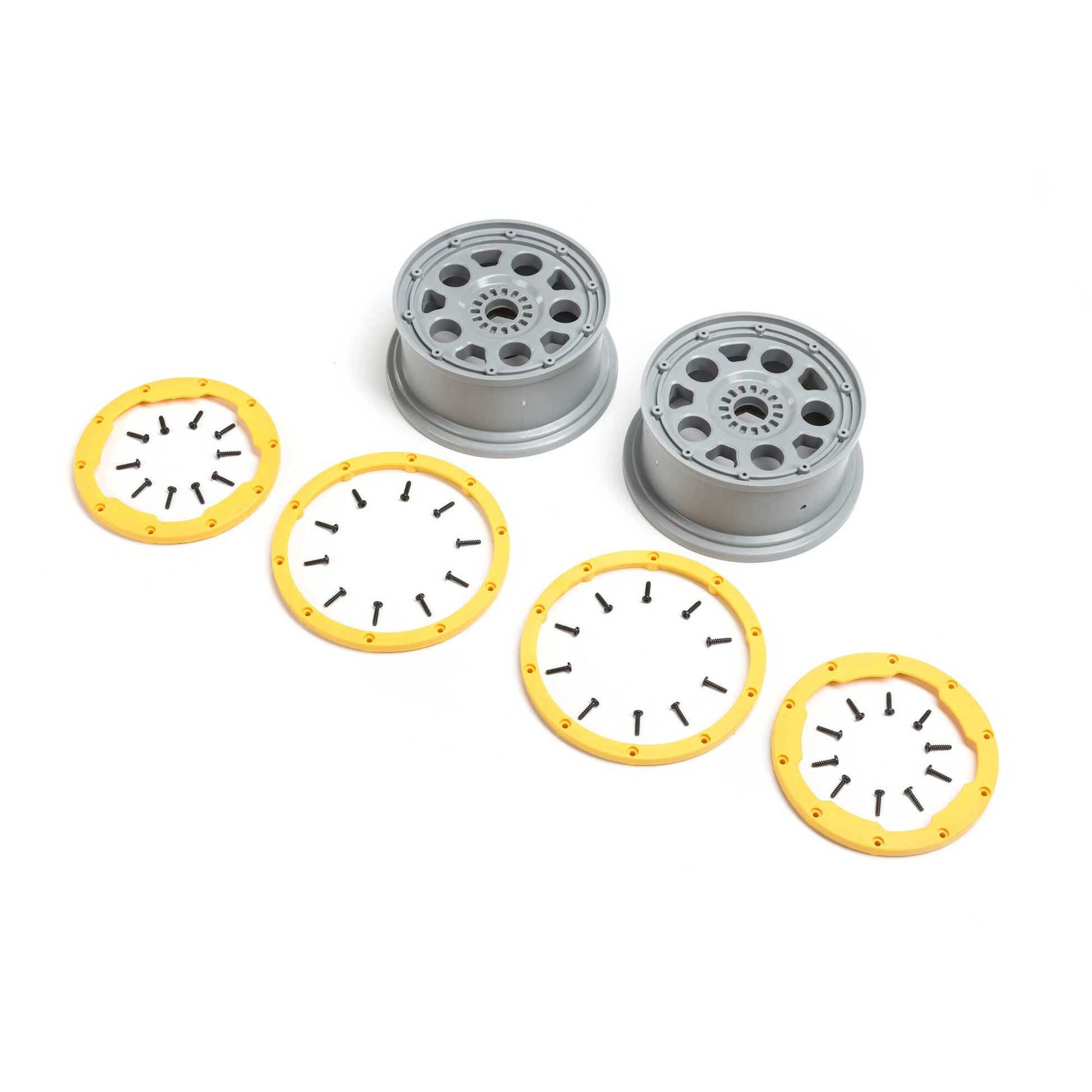 Wheels, Silver, Yellow Beadlock (2): DBXL 2.0 - Dirt Cheap RC SAVING YOU MONEY, ONE PART AT A TIME