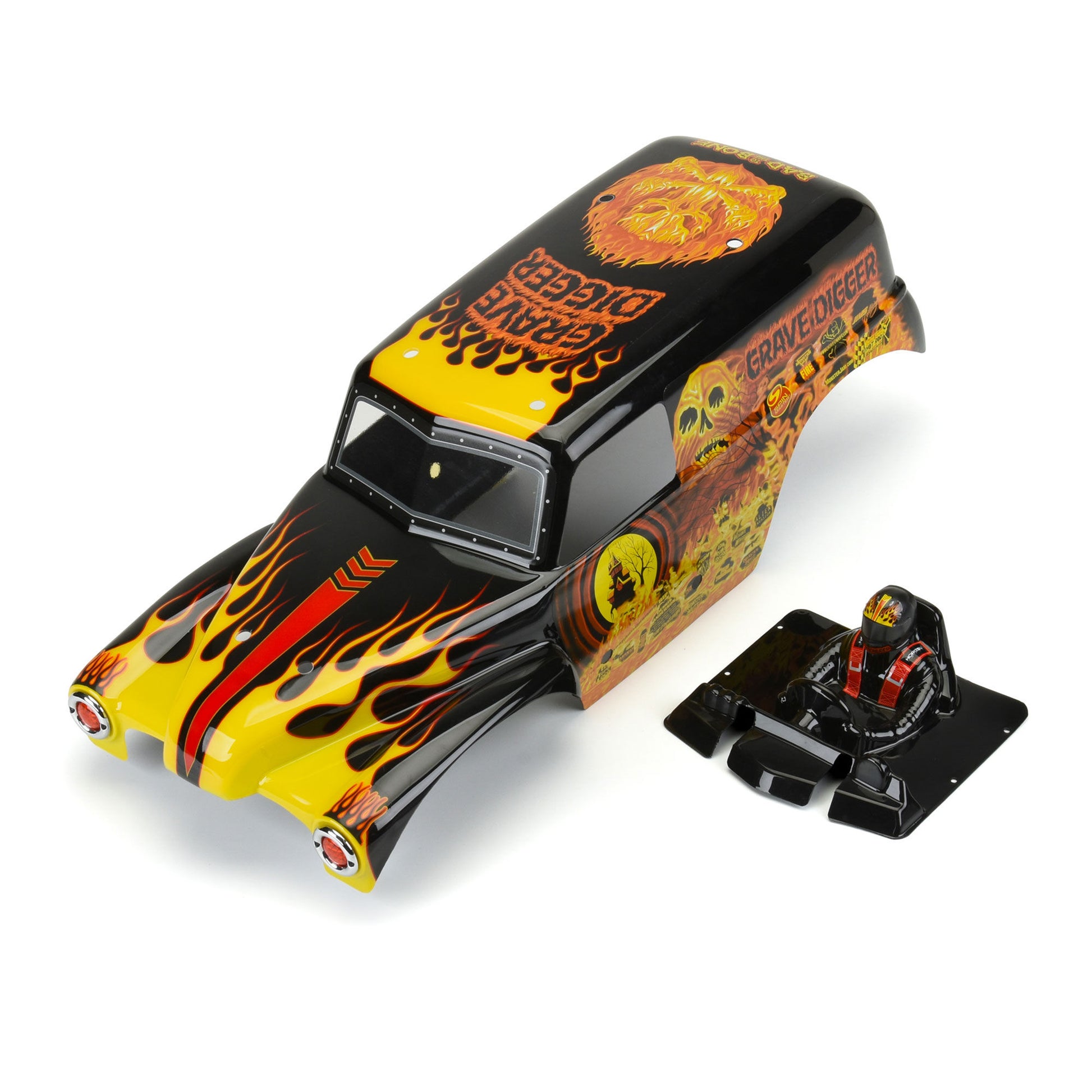 1/10 Grave Digger Fire (Red) Painted Body Set: LMT - Dirt Cheap RC SAVING YOU MONEY, ONE PART AT A TIME