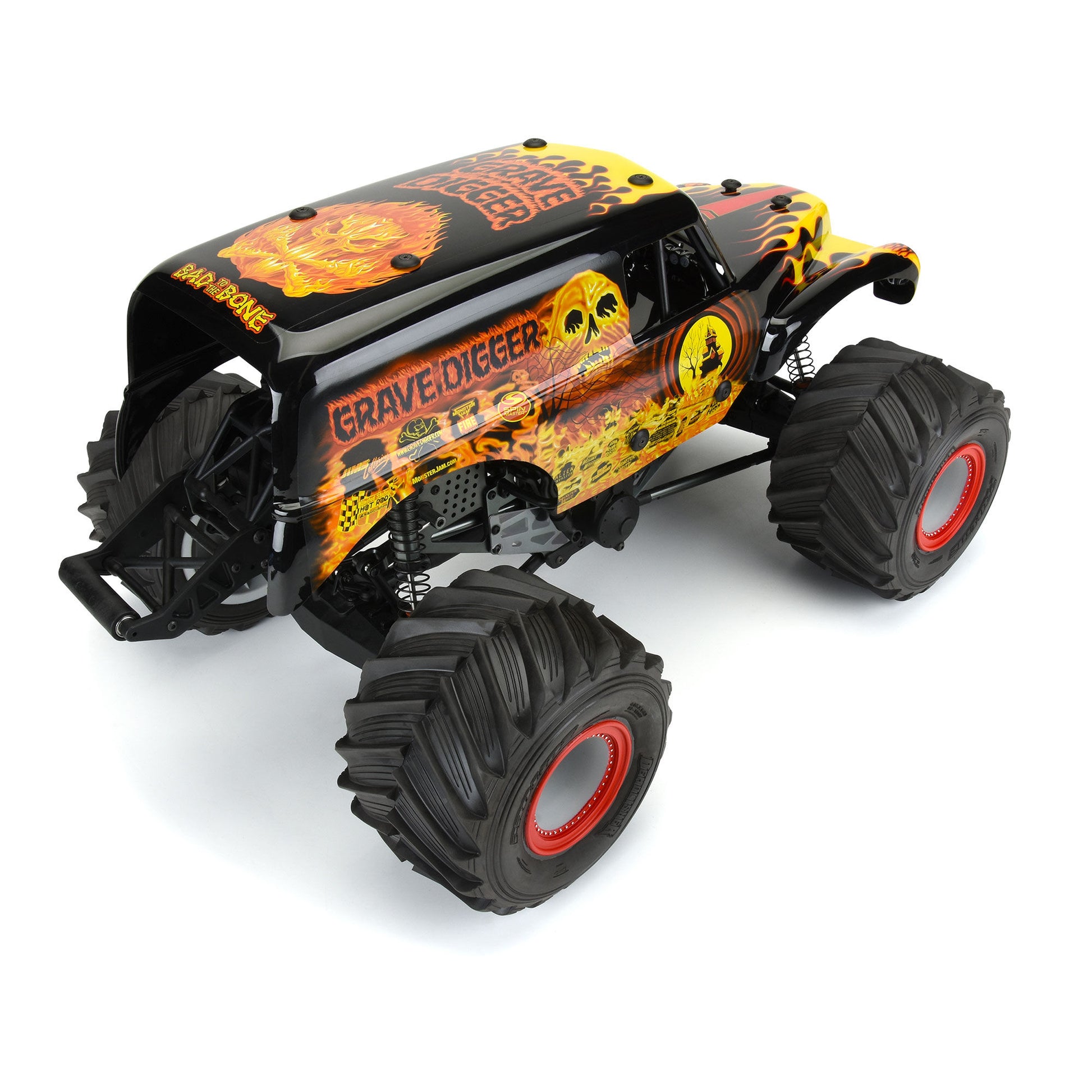 1/10 Grave Digger Fire (Red) Painted Body Set: LMT - Dirt Cheap RC SAVING YOU MONEY, ONE PART AT A TIME