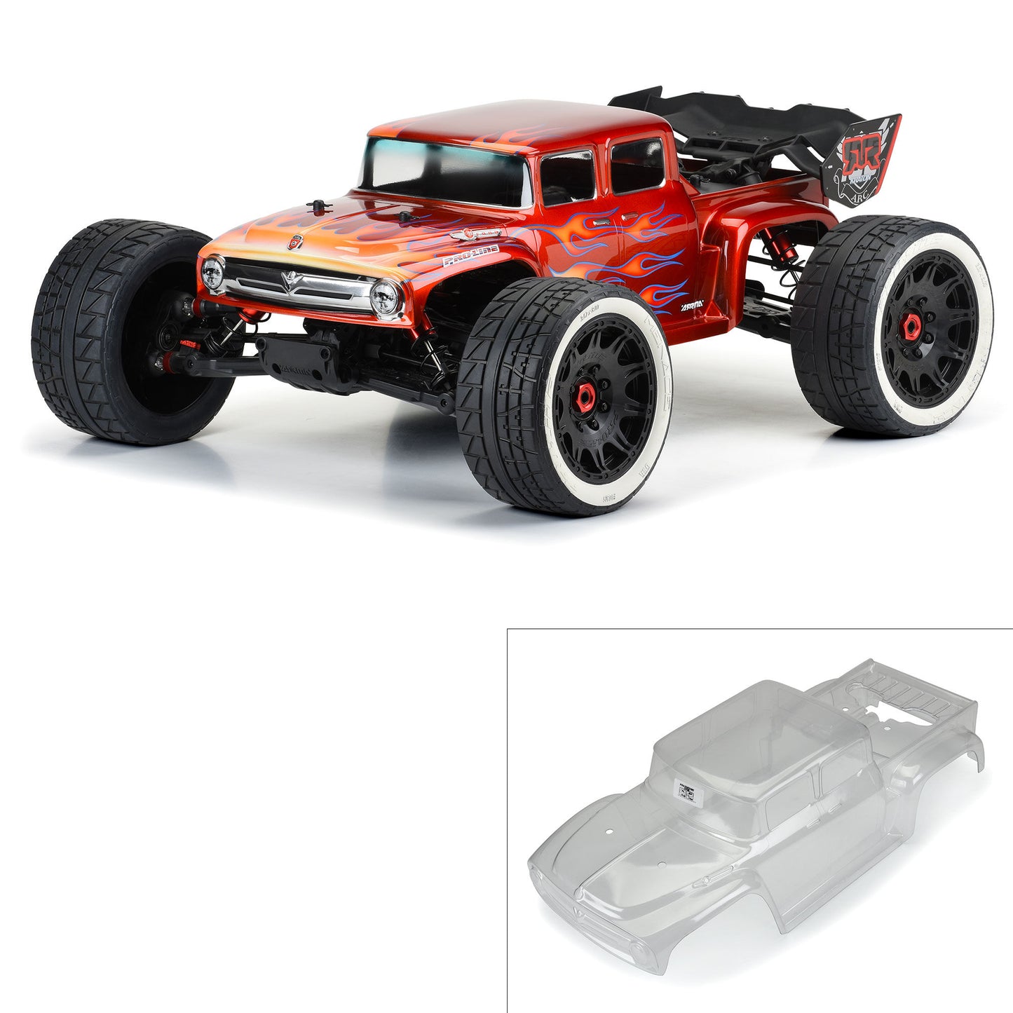 1/5 Pre-Cut 1956 Ford F-100 Clear Body: Kraton 8S - Dirt Cheap RC SAVING YOU MONEY, ONE PART AT A TIME