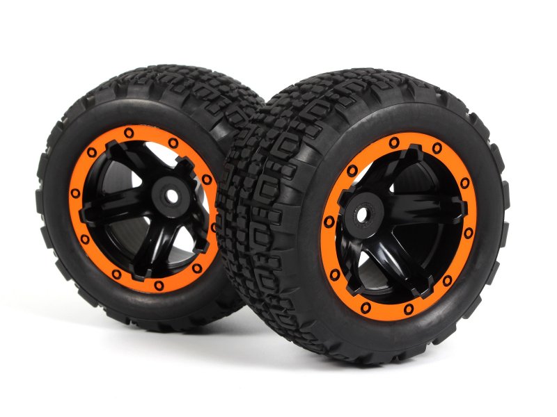 BlackZon - Slyder ST Wheels/Tires Assembled (Black/Orange)