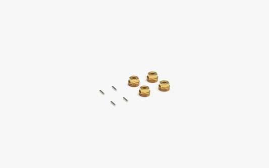 Brass Weight Wheels Hex Set (4pcs) for MSA-1E Trucks - Dirt Cheap RC SAVING YOU MONEY, ONE PART AT A TIME