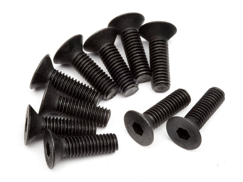 Flat Head Screw M3X10mm (Hex Socket/10pcs) - Dirt Cheap RC SAVING YOU MONEY, ONE PART AT A TIME