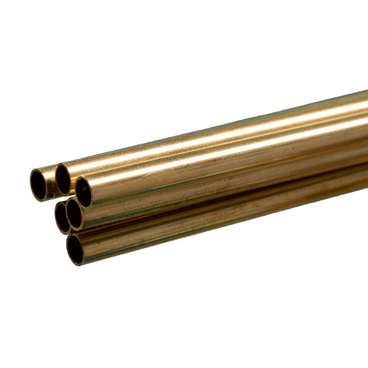 K & S Metals - Round Brass Tube: 7/32" OD x 0.014" Wall x 36" Long