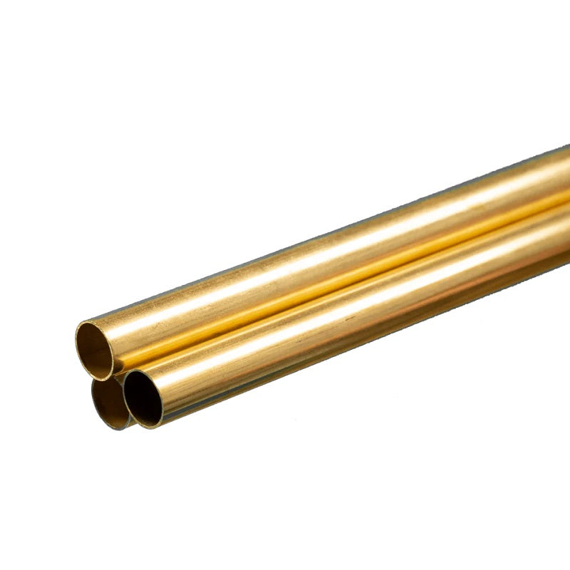 K & S Metals - Round Brass Tube: 3/8" OD x 0.014" Wall x 36" Long