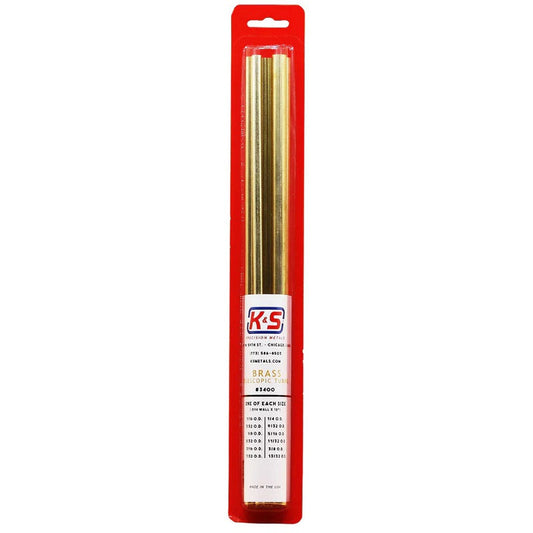 K & S Metals - Round Brass Telescopic Tubing Assortment Small