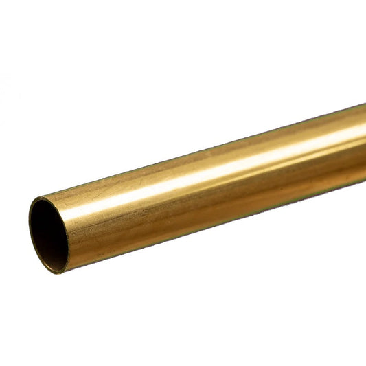 K & S Metals - Round Brass Tube: 3/8" OD x 0.014" Wall x 12" Long