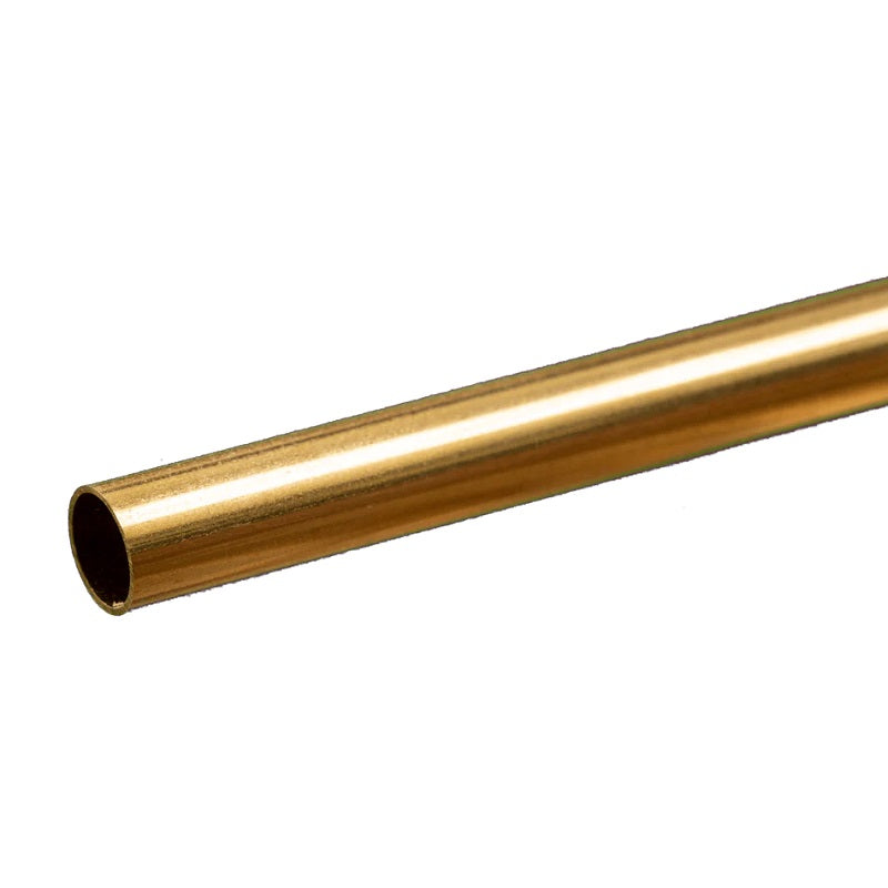 K & S Metals - Round Brass Tube: 13/32" OD x 0.014" Wall x 12" Long