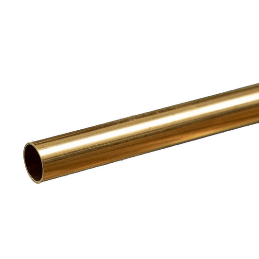 K & S Metals - Round Brass Tube: 15/32" OD x 0.014" Wall x 12" Long