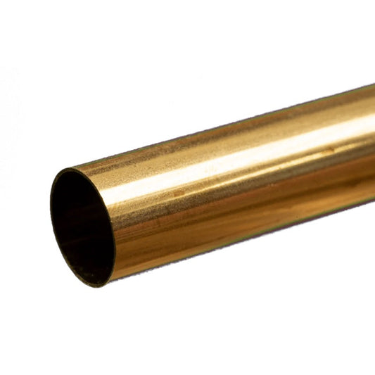 K & S Metals - Round Brass Tube: 5/8" OD x 0.014" Wall x 12" Long