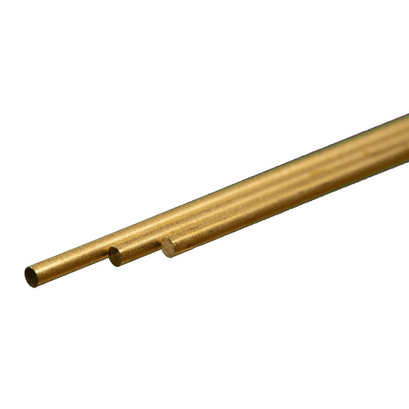 K & S Metals - Round Brass Rod: 0.072" OD x 12" Long